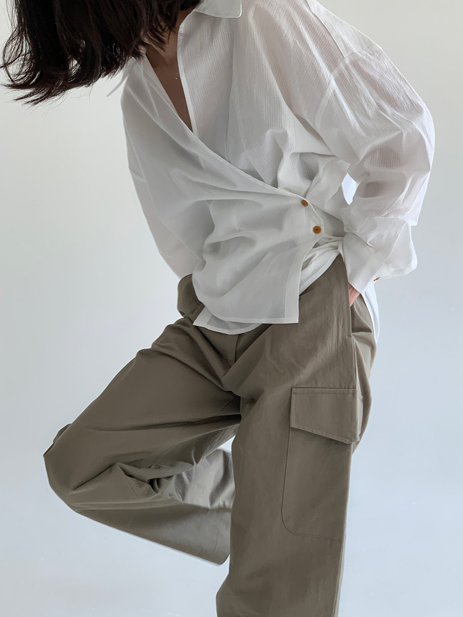 linen wrap blouse